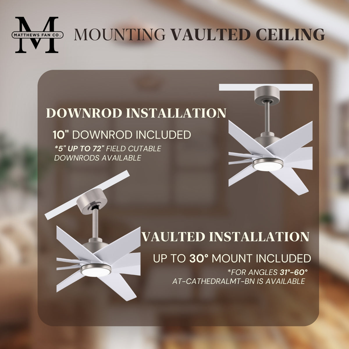 64-inch Ariella 8-Blade Ceiling Fan with LED Light