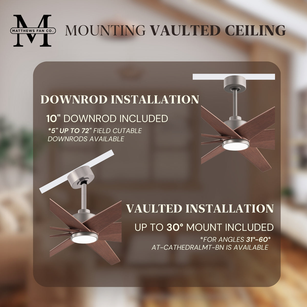 64-inch Ariella 8-Blade Ceiling Fan with LED Light