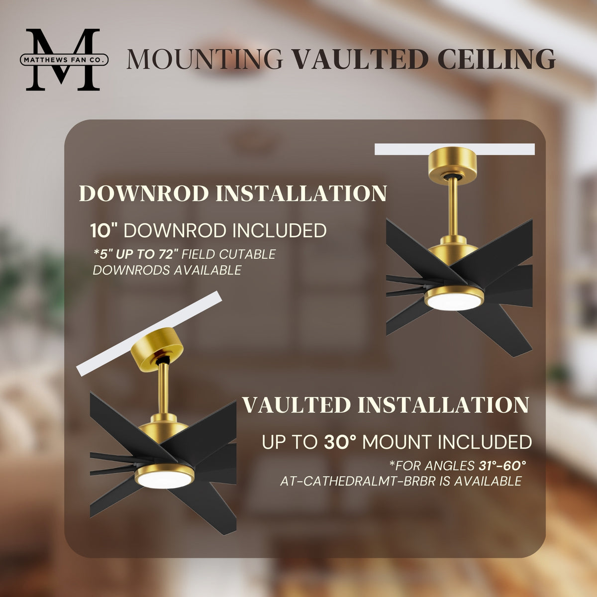 64-inch Ariella 8-Blade Ceiling Fan with LED Light