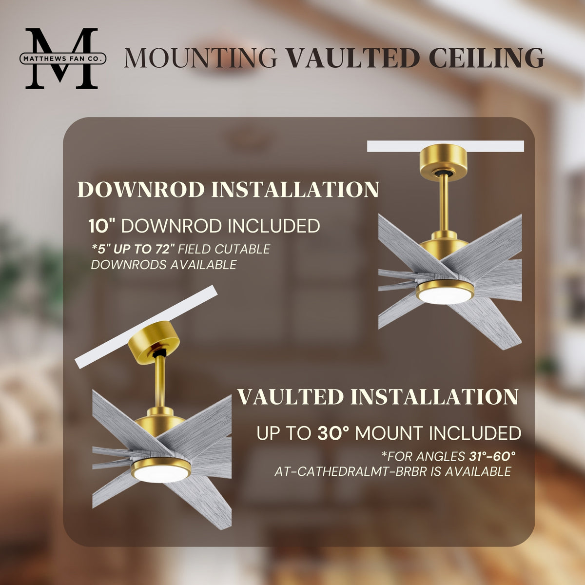 64-inch Ariella 8-Blade Ceiling Fan with LED Light
