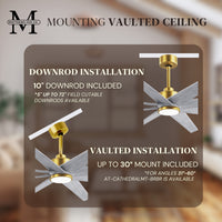 64-inch Ariella 8-Blade Ceiling Fan with LED Light