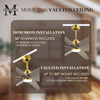 64-inch Ariella 8-Blade Ceiling Fan with LED Light