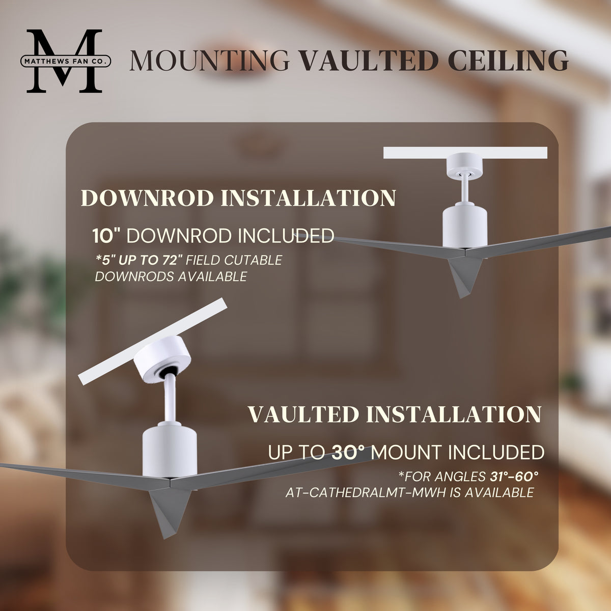 56-Inch Eliza 3-Blade Ceiling Fan Without Light Kit