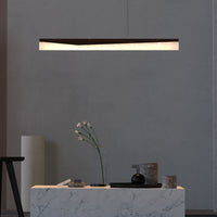Artisan Wood 4ft Linear Pendant Lighting 20W Walnut Fixture