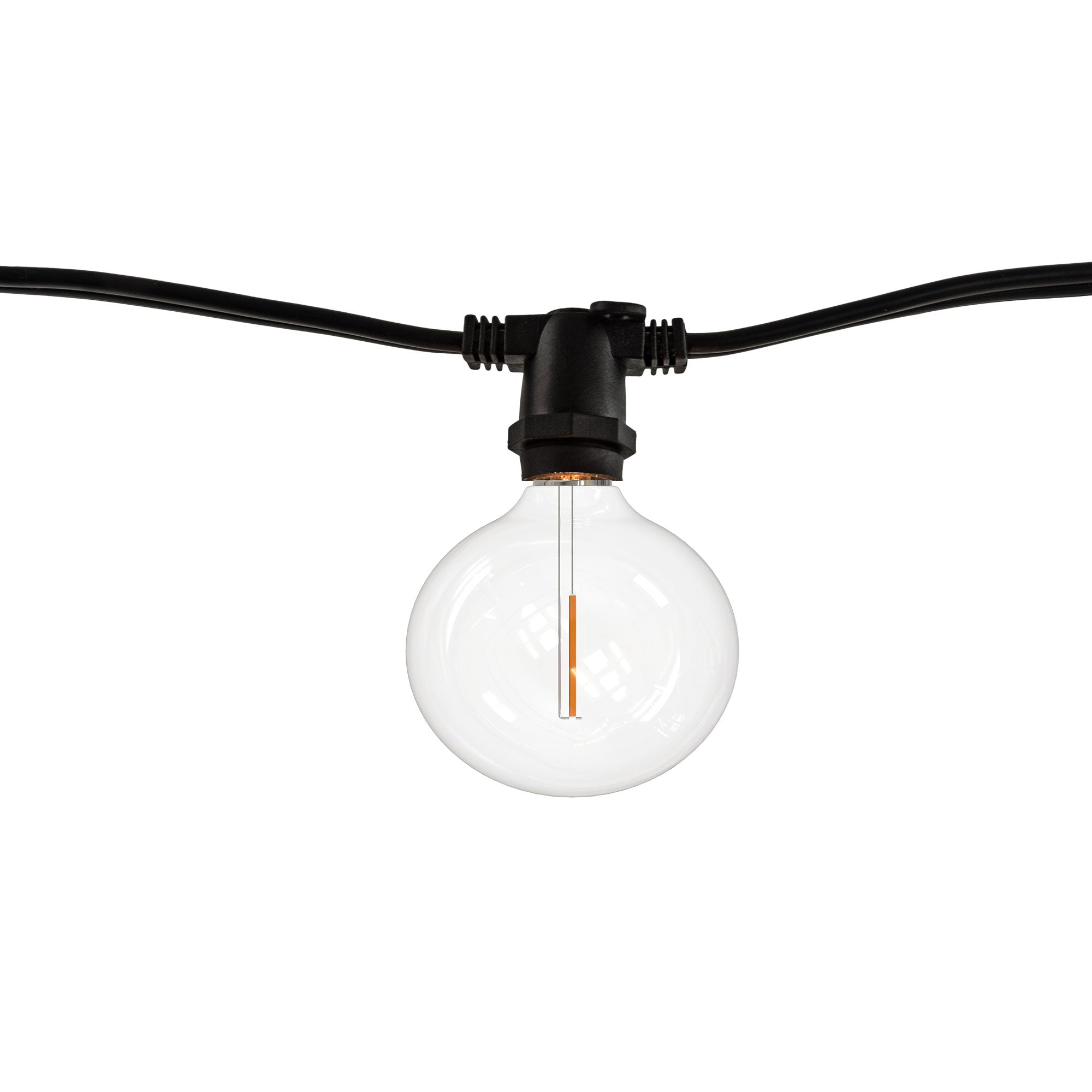14-foot Black G16 LED String Light Kit with 10 Bulbs, 2700K