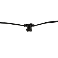 48-foot Black 15-Socket E26 String Light Cord, No Bulbs