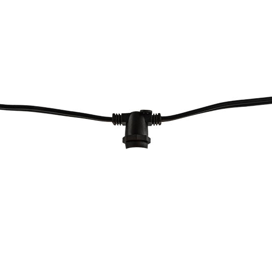 48-foot Black 15-Socket E26 String Light Cord, No Bulbs