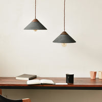 Artisan Concrete Summit Mountain Pendant Light Fixture Dark Grey