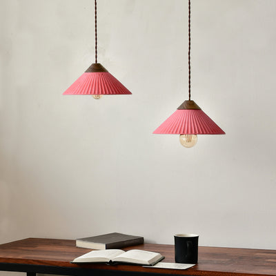 Artisan Concrete Summit Mountain Pendant Light Fixture Cranberry Red