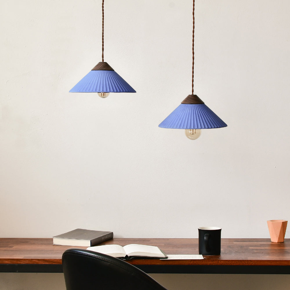 Artisan Concrete Summit Mountain Pendant Light Fixture Ocean Blue