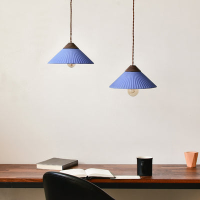 Artisan Concrete Summit Mountain Pendant Light Fixture Ocean Blue