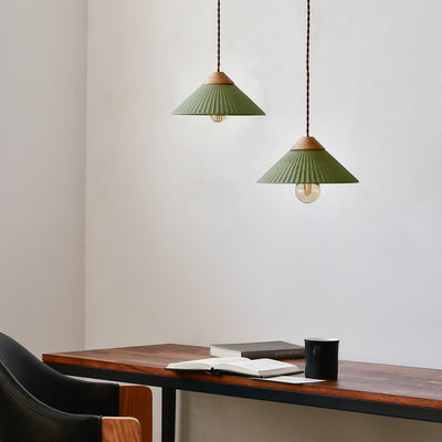 Artisan Concrete Summit Mountain Pendant Light Fixture Olive Green