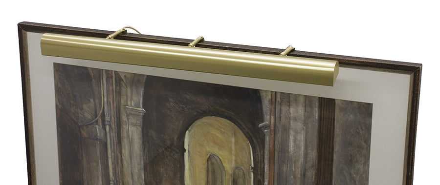 36-inch Classic Traditional Satin Brass Plug-In Picture Light