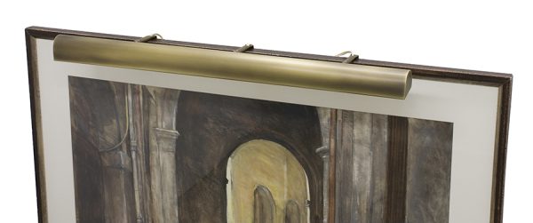 36-inch Classic Traditional Antique Brass Plug-In Picture Light