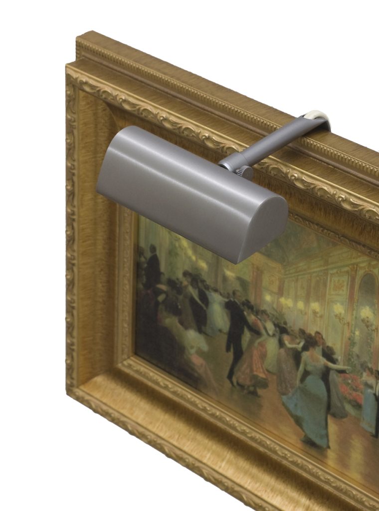 4-inch Classic Traditional Pewter Plug-In Picture Light