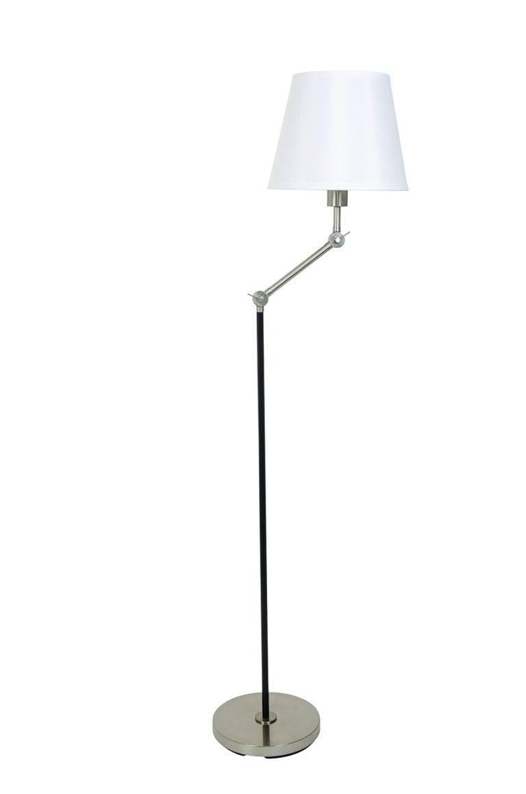 59-inch Taylor Black Satin Nickel Floor Lamp