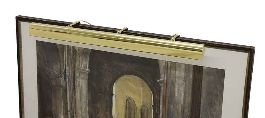 42-inch Classic Traditional Polished Brass Plug-In Picture Light