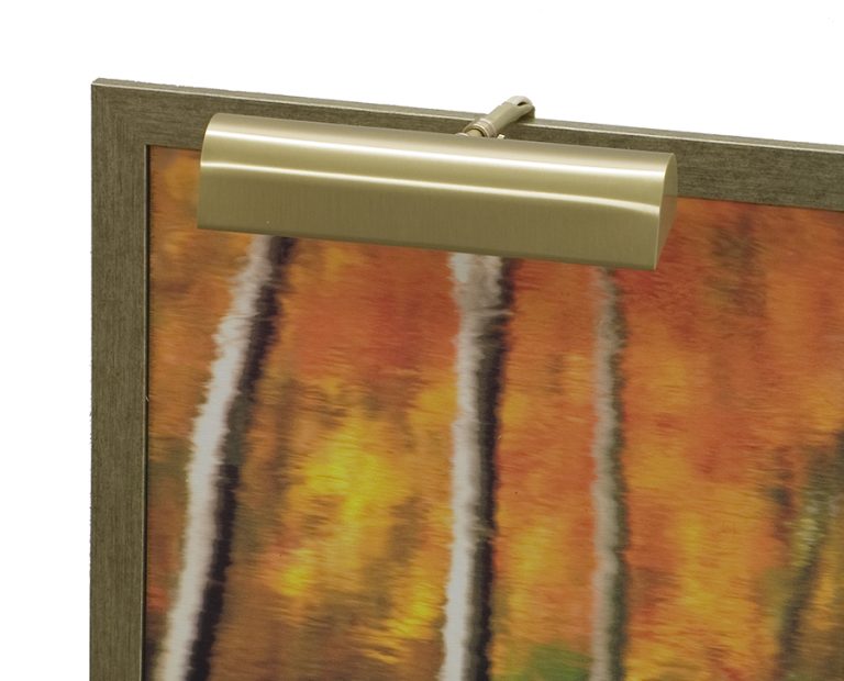 9-inch Classic Traditional Satin Brass Plug-In Picture Light