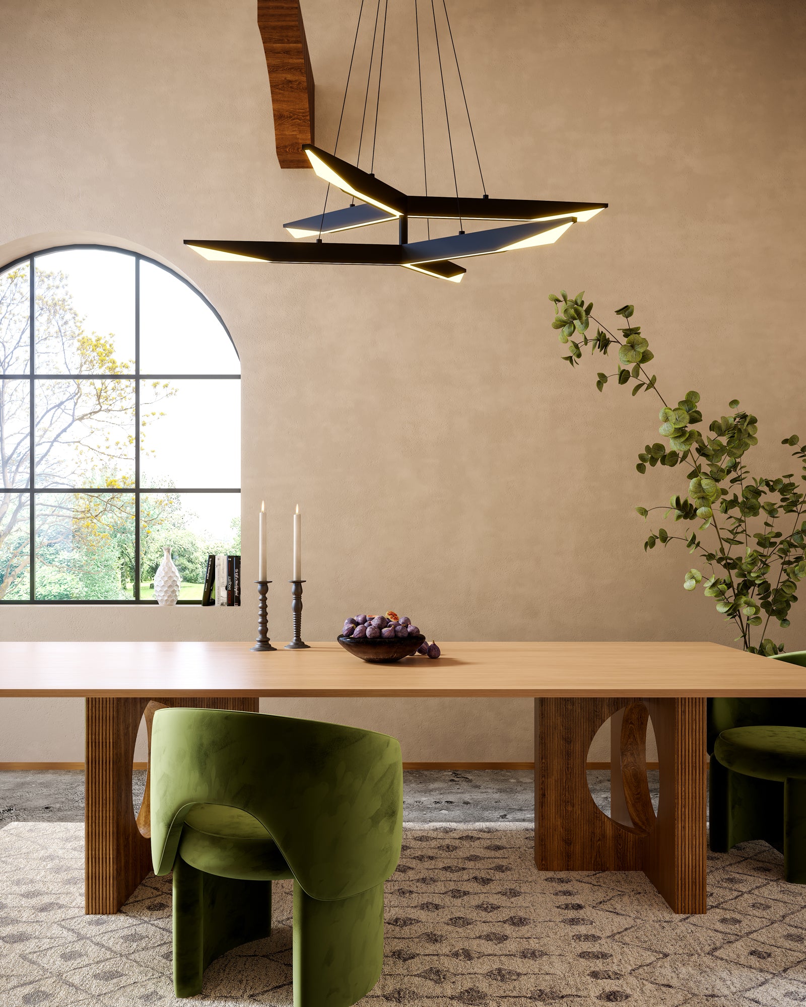 Tachi 42-in Steel Chandelier