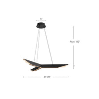 Tachi 31-in Steel Pendant