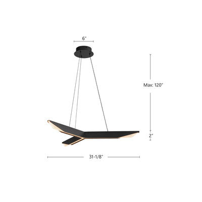 Tachi 31-in Steel Pendant