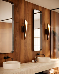 Tachi 15-in Steel Acrylic Wall Sconce