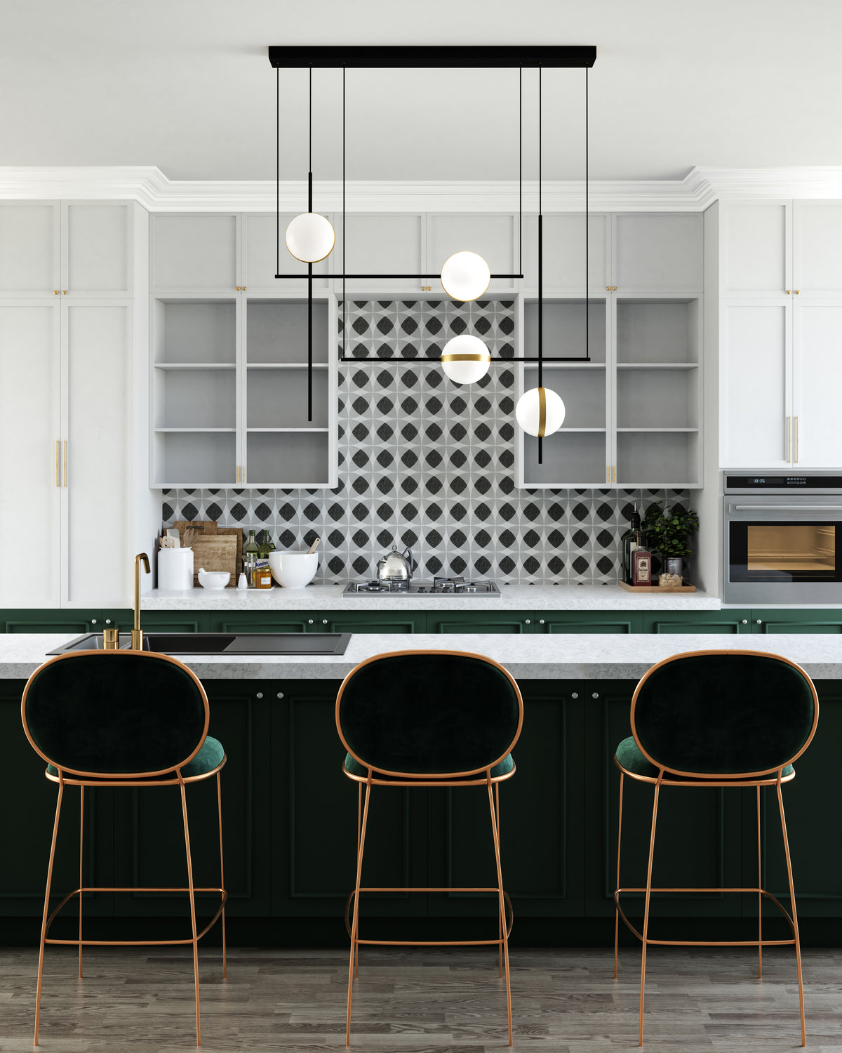 Tagliato 40-in Steel Linear Pendant