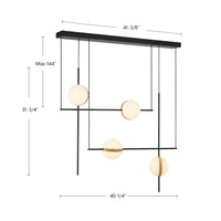 Tagliato 40-in Steel Linear Pendant