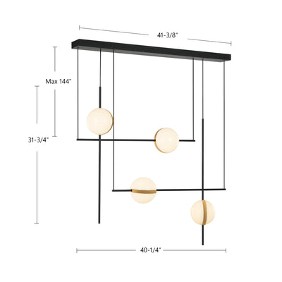Tagliato 40-in Steel Linear Pendant