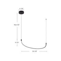 Talis 36-in Aluminum Linear Pendant