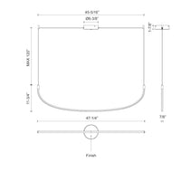 Talis 48-in Aluminum Linear Pendant