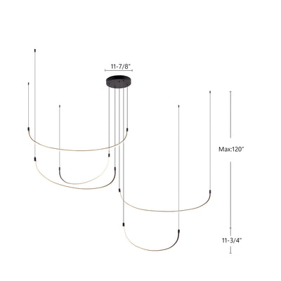 Talis 90-in 5 Light Dimmable LED Multi