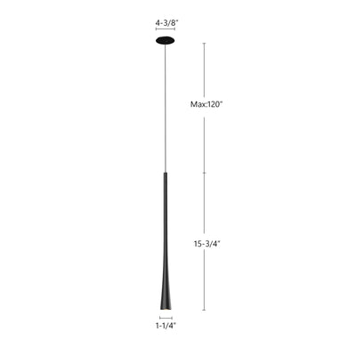 Taper 16-in Aluminum Pendant