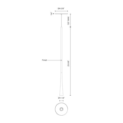 Taper 24-in Aluminum Pendant