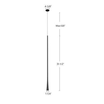 Taper 32-in Aluminum Pendant