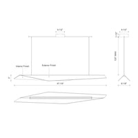 Taro 48-in Aluminum Linear Pendant