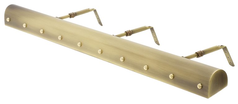36-inch Classic Traditional Antique Brass Polished Brass Ball Plug-In Picture Light