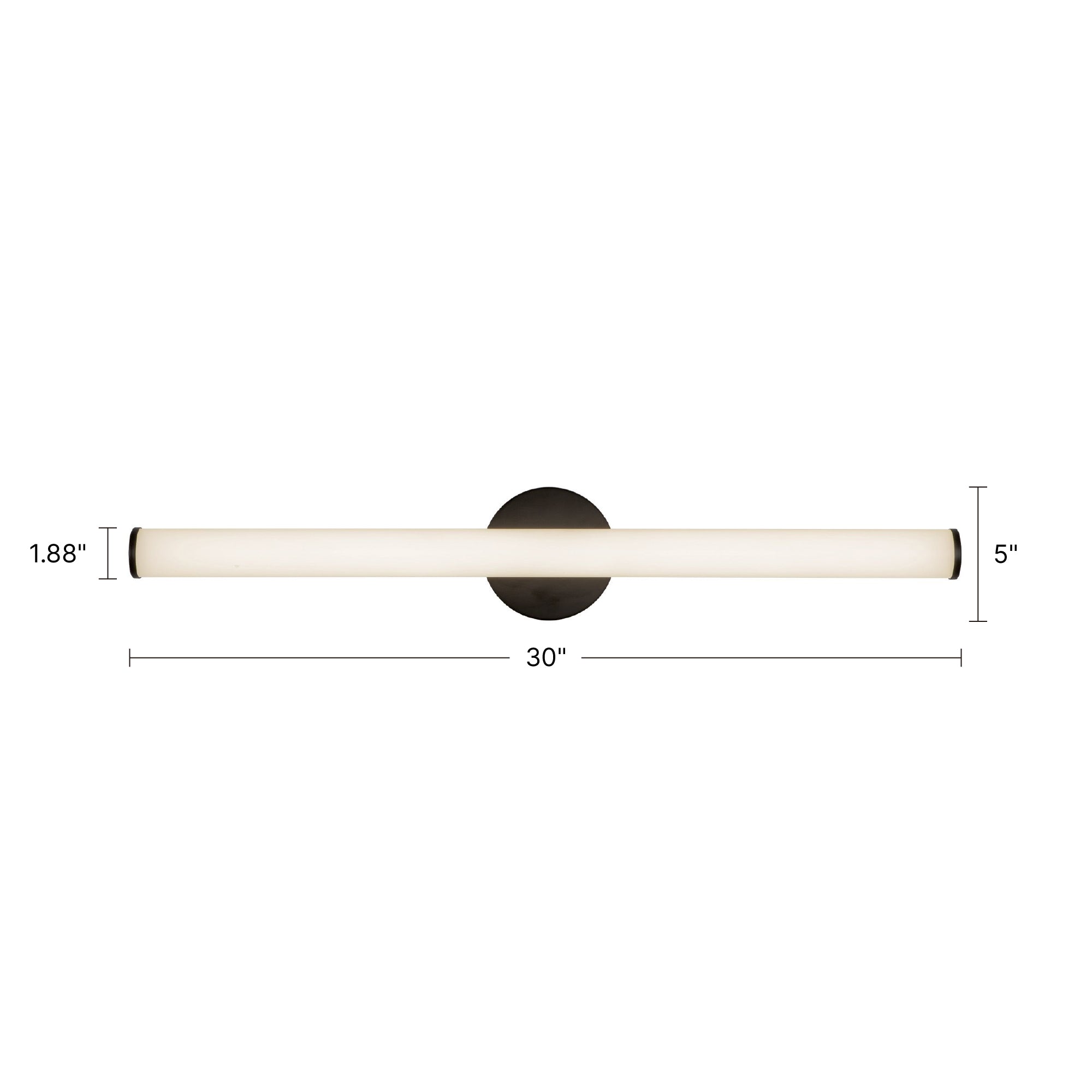 Tectra 30-in Aluminum Steel Acrylic Wall Sconce