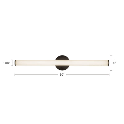 Tectra 30-in Aluminum Steel Acrylic Wall Sconce