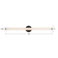 Tectra 36-in Aluminum Steel Acrylic Wall Sconce