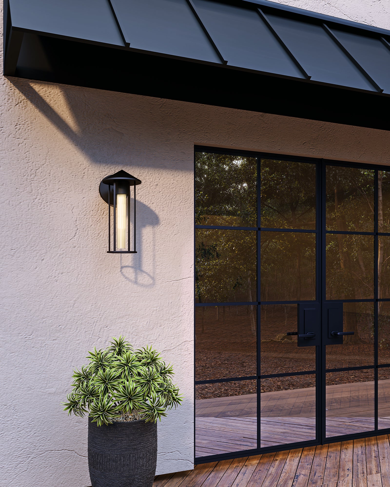 Tenko 12-in Aluminum Outdoor Wall Light