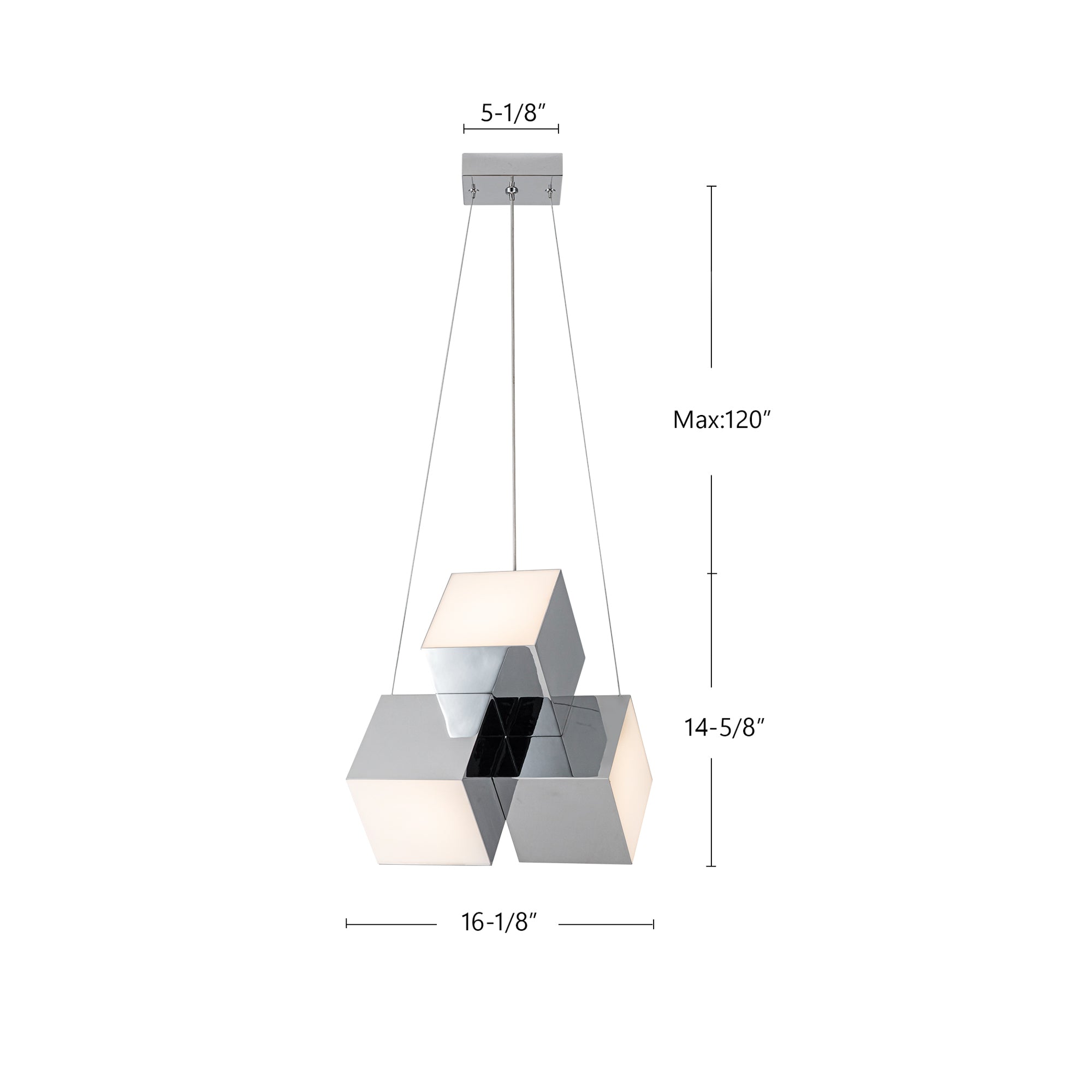 Tetra 16-in Steel Pendant