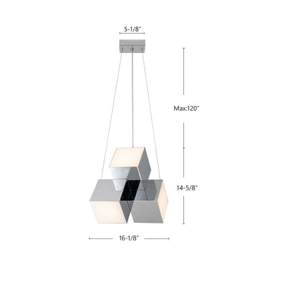 Tetra 16-in Steel Pendant
