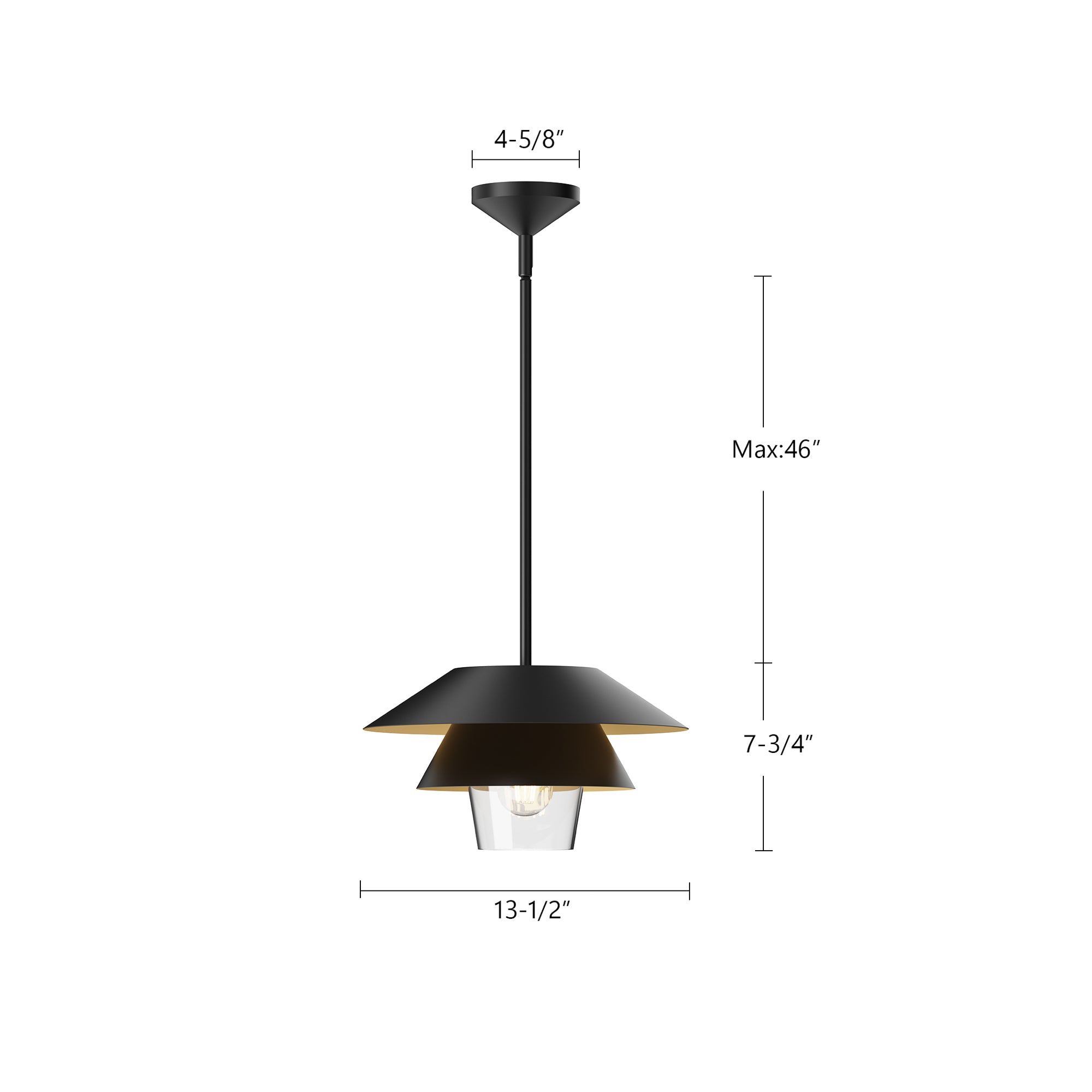 Tetsu 13-in Steel Pendant