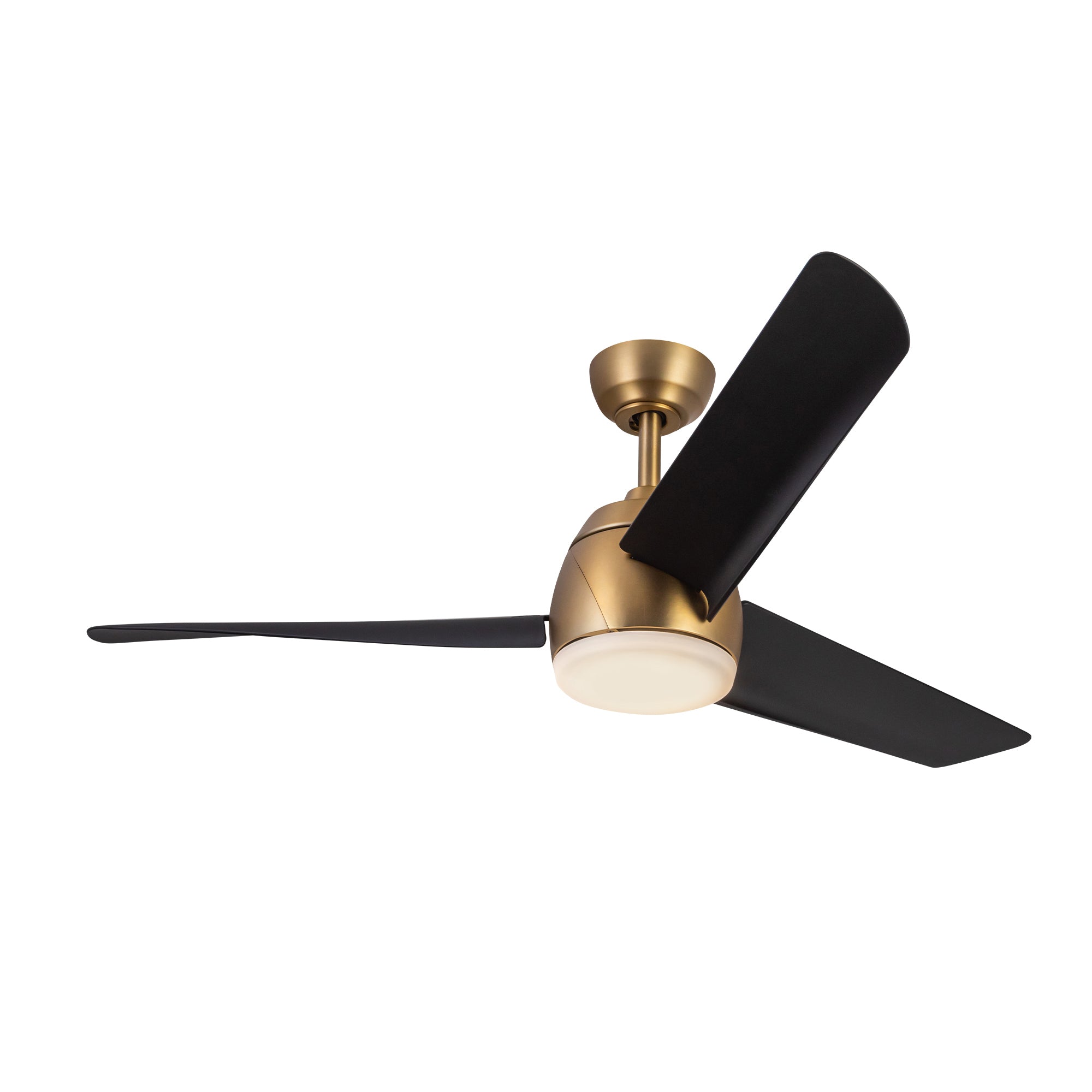 Thalia 54-in Brushed Gold and Matte Black Reversible AC LED Ceiling Fan