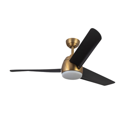 Thalia 54-in Brushed Gold and Matte Black Reversible AC LED Ceiling Fan