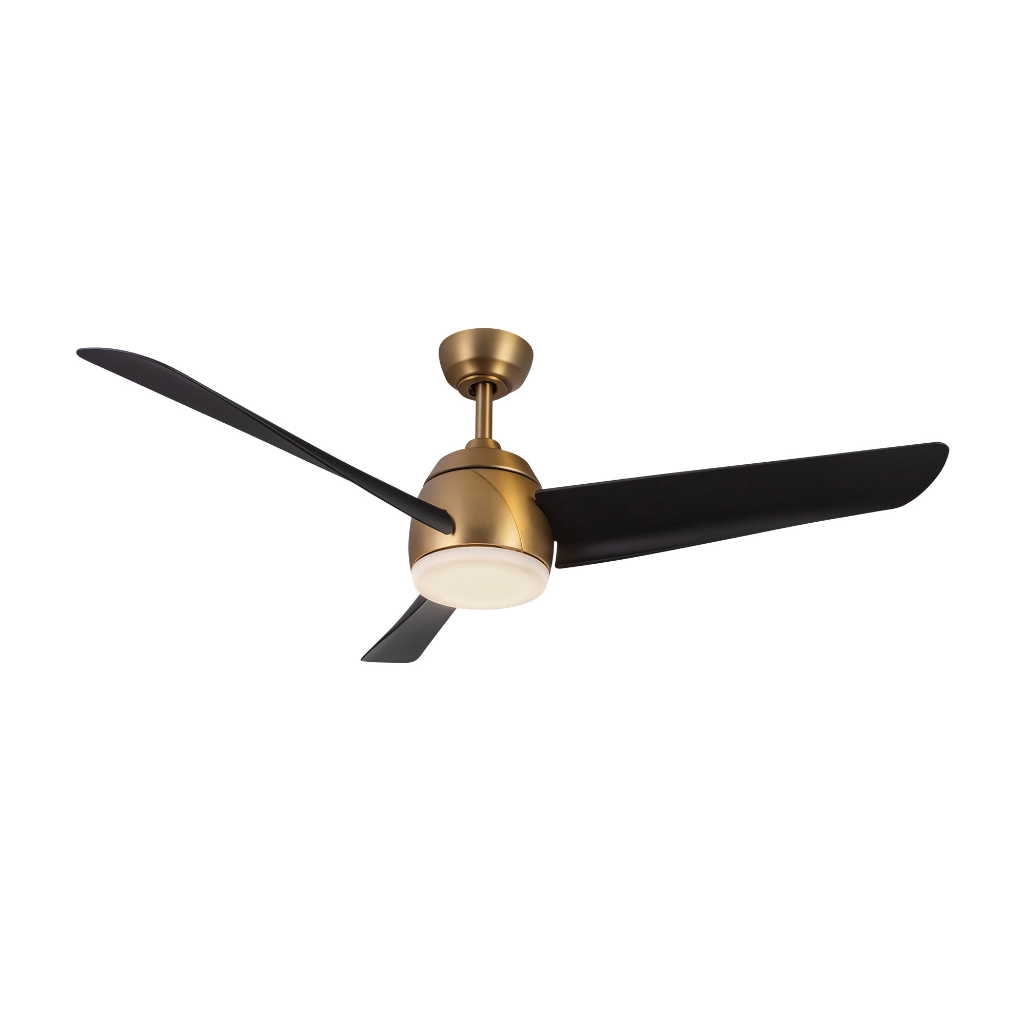 Thalia 54-in Brushed Gold and Matte Black Reversible AC LED Ceiling Fan