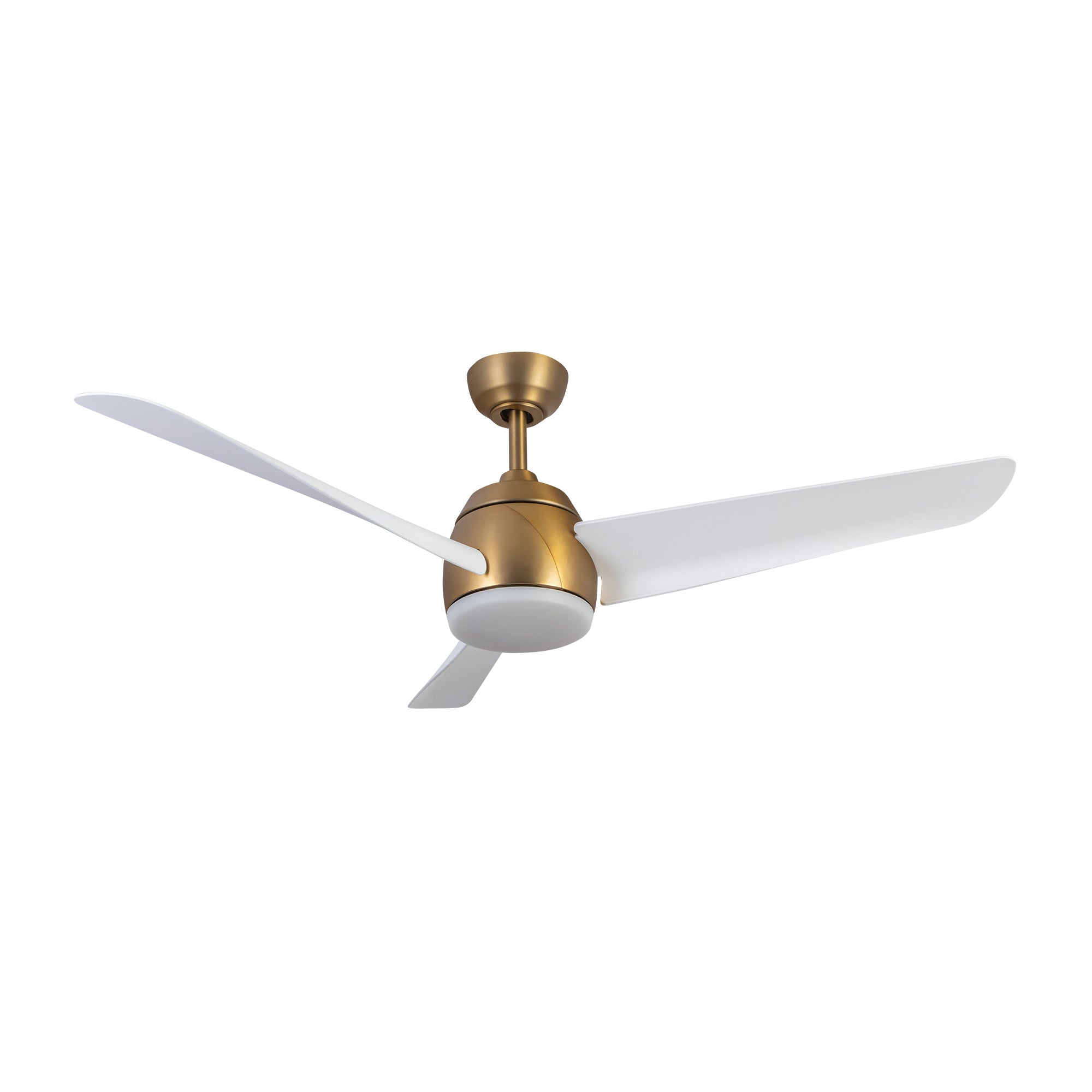 Thalia 54-in Brushed Gold and Matte White Reversible AC LED Ceiling Fan