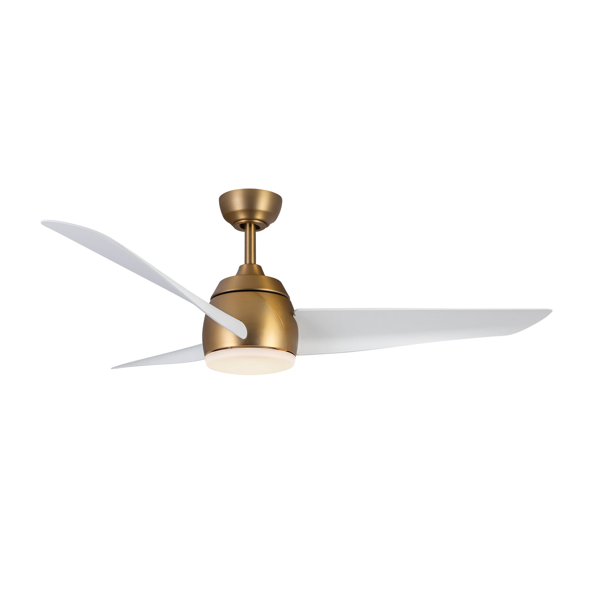 Thalia 54-in Brushed Gold and Matte White Reversible AC LED Ceiling Fan