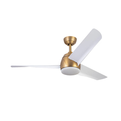 Thalia 54-in Brushed Gold and Matte White Reversible AC LED Ceiling Fan